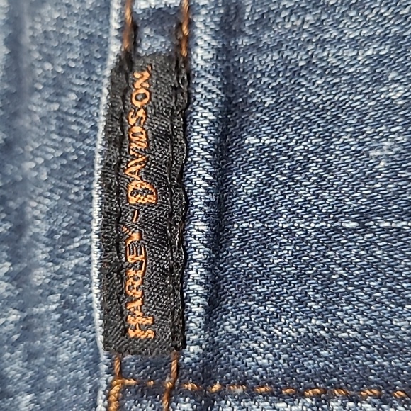 HARLEY DAVIDSON HIGH-WAISTED LONG BOOT-CUT DENIM JEAN - Picture 4 of 15